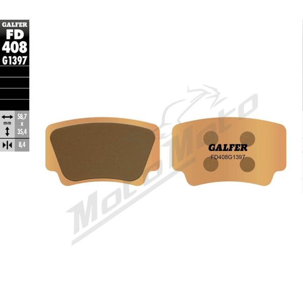 GALFER HH Sintered Brake Pads KTM SX / XC 450-525cc 08-13