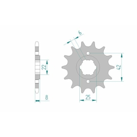 AFAM Steel Standard Front Sprocket 20500 - 520 13-16 teeth HONDA XL / XR 250-600cc 79-90