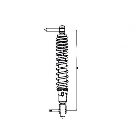 Rear adjustable shock absorber FORSA APRILIA SR FACTOR 50cc 300mm Ø10