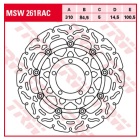 TRW ZF Wave Front Brake Disc Triumph Daytona / Speed Four / TT / Daytona / Street Triple 600-675cc 00-12
