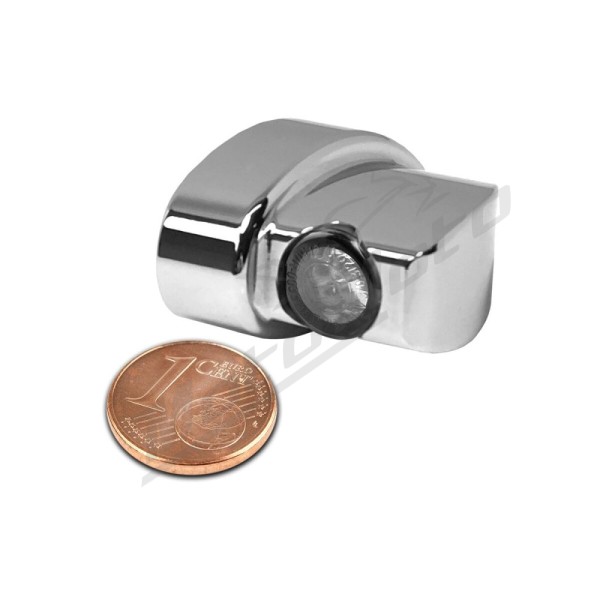 HEINZ BIKES NANO Winglet 3 in 1 Rear Turn light Chrome Harley Davidson FLD / FLHR / FXD / FXDL / XG / XL / XR 500/1977 93-24
