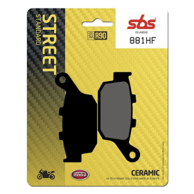 SBS HF Street 881HF Ceramic Organic Brake Pads Honda / Kawasaki / Suzuki 250-1100cc 09-24