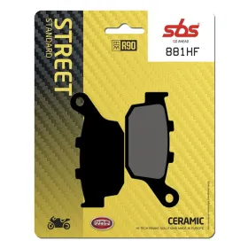 SBS HF Street 881HF Ceramic Organic Brake Pads Honda / Kawasaki / Suzuki 250-1100cc 09-24