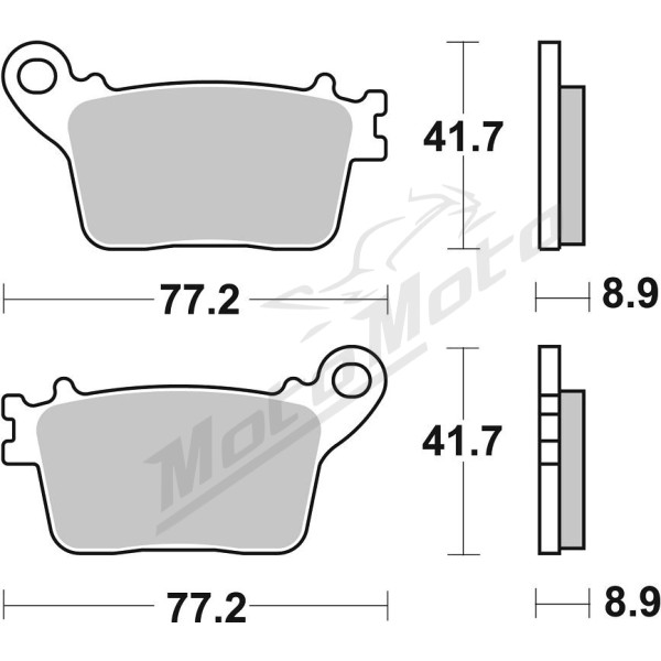 SBS 834RQ RQ Road Racing Carbon Tech Brake Pad Honda / Kawasaki / Suzuki / Yamaha 600-1000cc 06->