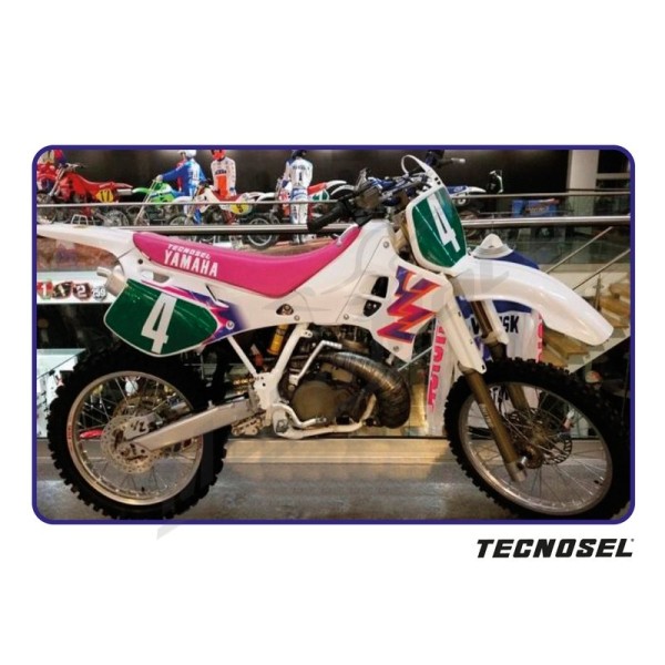 TECNOSEL lipdukų komplektas + sėdynės užvalkalas Yamaha YZ 125-250cc 93-9