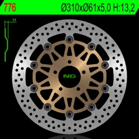 NG BRAKES 776 plaukiojantis stabdžių diskas KAWASAKI NINJA / ZEPHYR / ZRX / ZXR / ZZR 400-1200 89-06