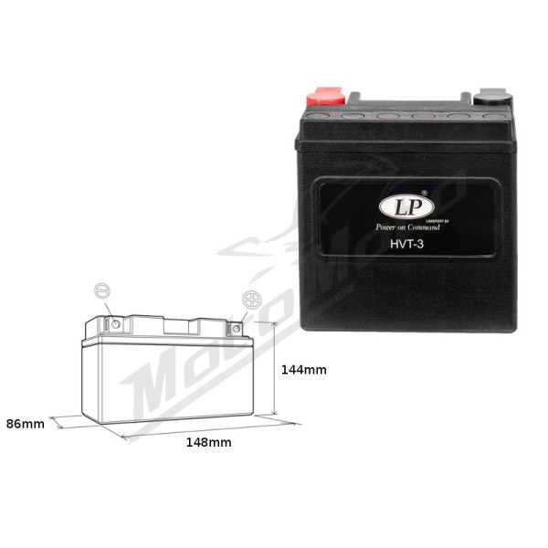 Landport akumuliatorius HVT-3 (MH HVT-3) 12V 14AH