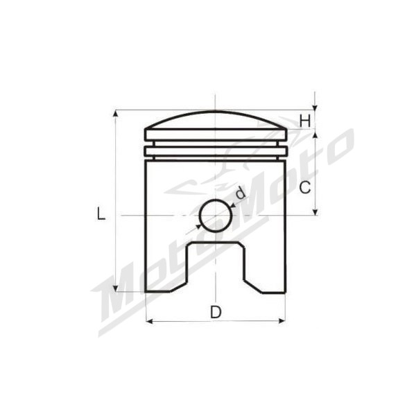 PISTON CFMOTO (56,4mm height) PIN Ø23 Ø87,5