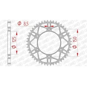 AFAM Steel Self-Cleaning Rear Sprocket 520 48-52 teeth