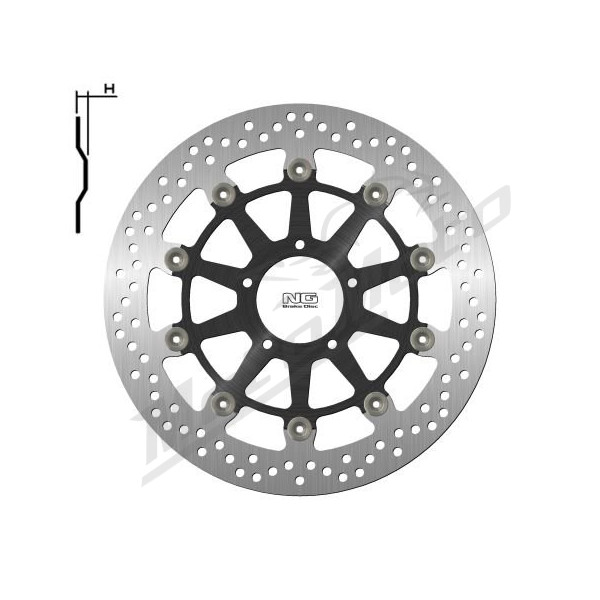 NG Front Floating Brake Disc 320X72X5mm Ducati Diavel / Hypermotard 796-1200cc 09-17