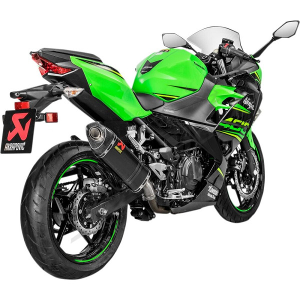 AKRAPOVIC Slip-On Anglies pluošto Duslintuvas Kawasaki EX / Ninja / Z 400-500 18-26