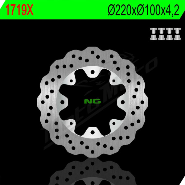 NG BRAKES Rear Fixed Wave Brake Disc 220mm Kawasaki ER / KLE / Z 650cc 07-19