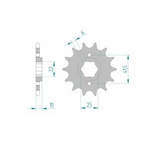 AFAM Steel Standard Front Sprocket 20508 - 520 14-15 teeth ​​​​​​​HONDA NX 650 DOMINATOR 1988