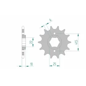 AFAM plieninė standartinė priekinė žvaigždutė 20508 - 520 14-15 dantukų ​​​​​​​HONDA NX 650 DOMINATOR 1988