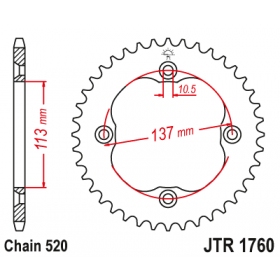 Rear sprocket JTR1760