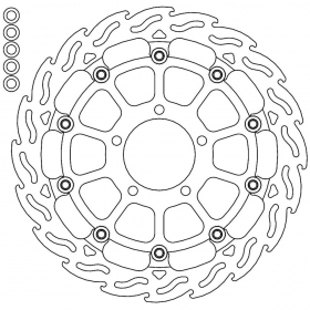 Front brake disc 113238 / 113237 Moto Master Flame Fixed 330 mm DUCATI 1098/ 1198/ D16RR/ PANIGALE/ STREETFIGHTER/ SUPERLEGGERA 2006-> 1pcs.