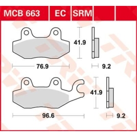 TRW SRM Series Sindered Scooter Brake Pads Aeon / Daelim / Keeway / Kymco / Suzuki 125-400cc 97-21