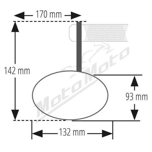 HIGHSIDER Nova-Race Universal mirrors 2pcs.