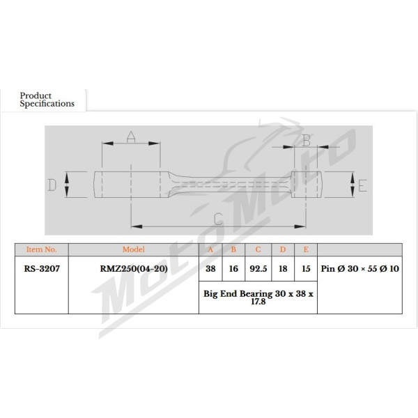 Royal Rods connecting rod Suzuki RM-Z 250 04-25