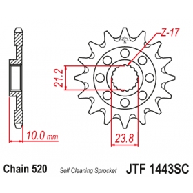 Front sprocket JTF1443.SC