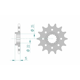 AFAM Steel Standard Front Sprocket 24509 - 520 13-15 teeth KAWASAKI NINJA ZX-6 R / RR 98-06