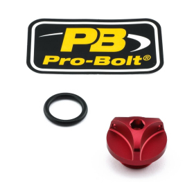 PRO BOLT Alyvos įpylimo dangtelis raudonas APRILIA / BENELLI / KAWASAKI 125-1400cc 88-26