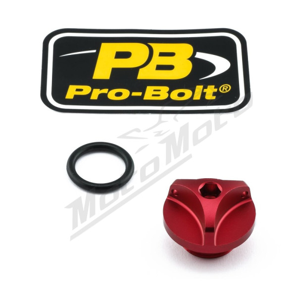 PRO BOLT Alyvos įpylimo dangtelis raudonas APRILIA / BENELLI / KAWASAKI 125-1400cc 88-26