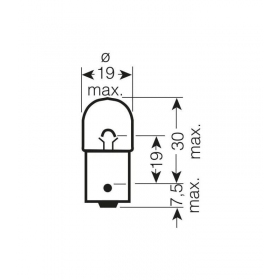 Lemputė BA15S 12V/10W OSRAM