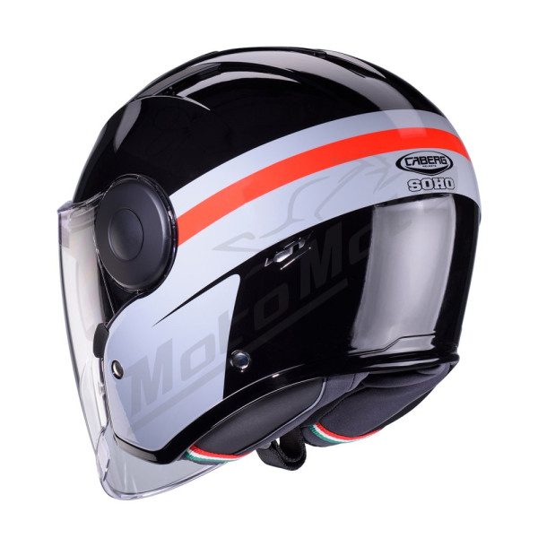 Open Jet Helmet Caberg Soho Zephyr Black/Grey/Red