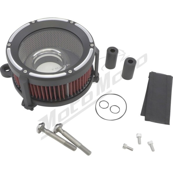 TRASK "Assault Charge" didelio srauto oro filtro kompl. Harley Davidson FLD / FLHT / FLS / FLSTF / FXDB 1340-1800cc 93-17