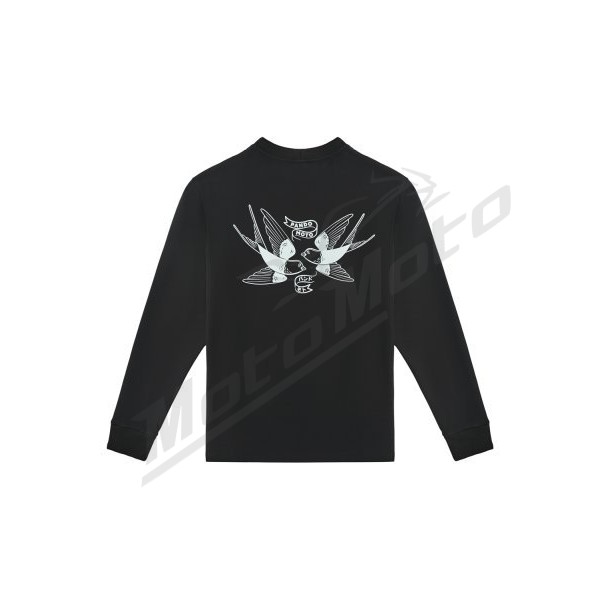 PANDO MOTO TOMMY TOKYO BLACK Oversized Long sleeve T-shirt Unisex