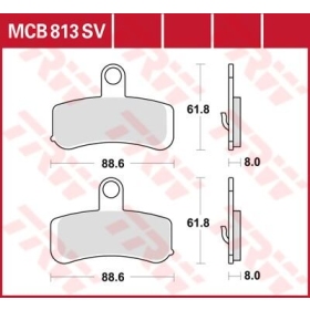 TRW SV Series Sindered Brake Pads Harley Davidson FXSTC / FXDL / FXDC / FXCW / FLSTN / FLD 1584-1690cc 08-17