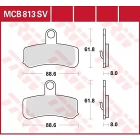 TRW SV Series Sindered Brake Pads Harley Davidson FXSTC / FXDL / FXDC / FXCW / FLSTN / FLD 1584-1690cc 08-17