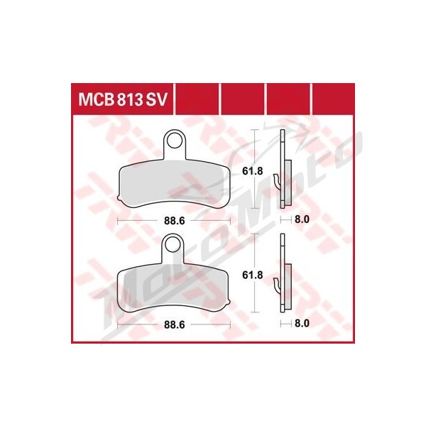 TRW SV Series Sindered Brake Pads Harley Davidson FXSTC / FXDL / FXDC / FXCW / FLSTN / FLD 1584-1690cc 08-17