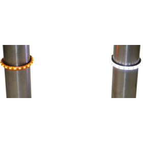 CUSTOM DYNAMICS TruWRAPZ® Amber/White Dual LED Fork Lights 39 mm Harley Davidson XL 883-1200cc 07-17