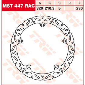 TRW Contoured Fixed Brake Rotor Honda CTX / Integra / NC 700-750cc 12-24
