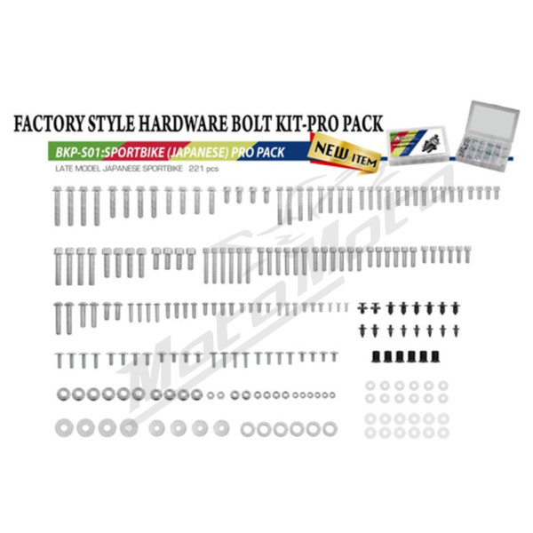 Accel Pro Pack Bolt Set Honda / Kawasaki / Suzuki / Yamaha