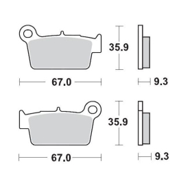 MOTO-MASTER Racing GP Rear Brake Pads KTM / Husqvarna 85-350 11-23