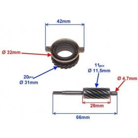 Speedometer sensor gear set universal