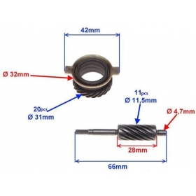 Speedometer sensor gear set universal