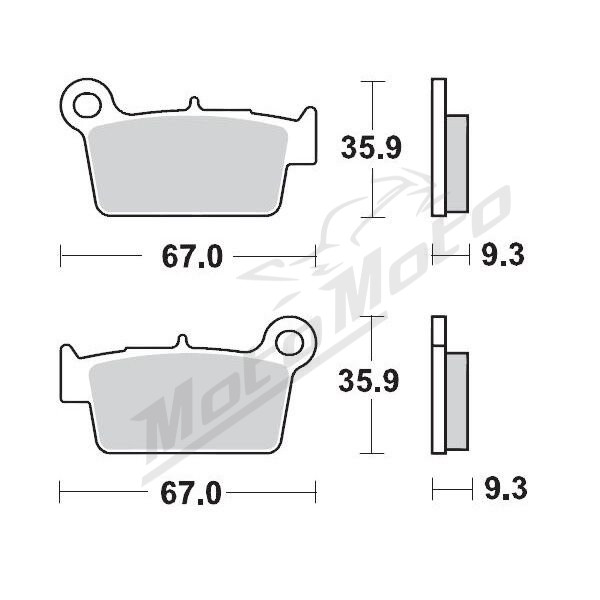 MOTO-MASTER Racing GP Rear Brake Pads KTM / Husqvarna 85-350 11-23