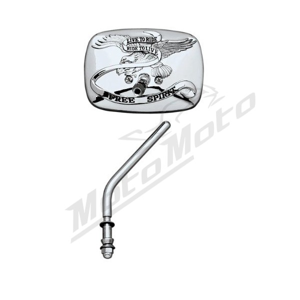 EMGO Live to Ride Chrome Custom Mirror 1pc