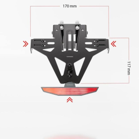HIGHSIDER Akron-RS License Plate Holder (Without Light) Ducati Monster 797-1200 17-19