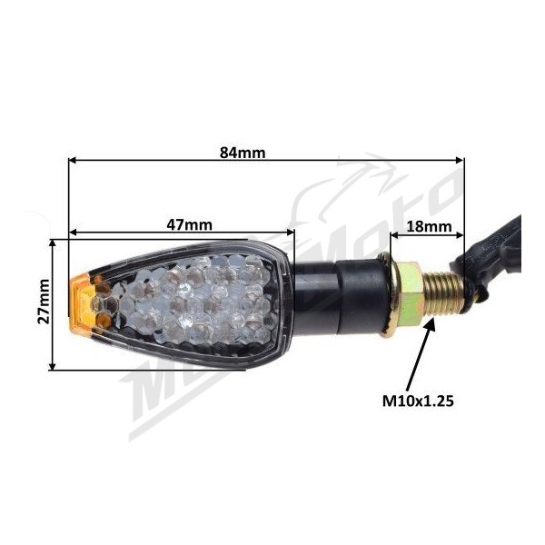 Universal turn signals Black LED 2pcs