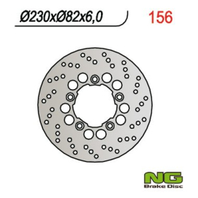 NG BRAKES Rear Fixed Brake Disc 230mm Kawasaki KDX / KX 125-500cc 89-94
