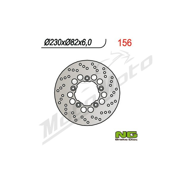 NG BRAKES Rear Fixed Brake Disc 230mm Kawasaki KDX / KX 125-500cc 89-94