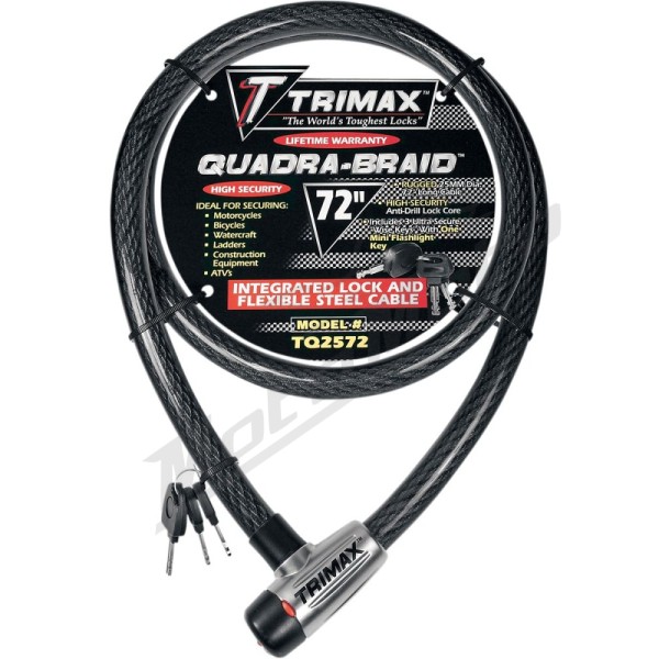 TRIMAX Quad-Braid Integrated Cable Lock 183 cm