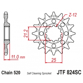 Front sprocket JTF824SC