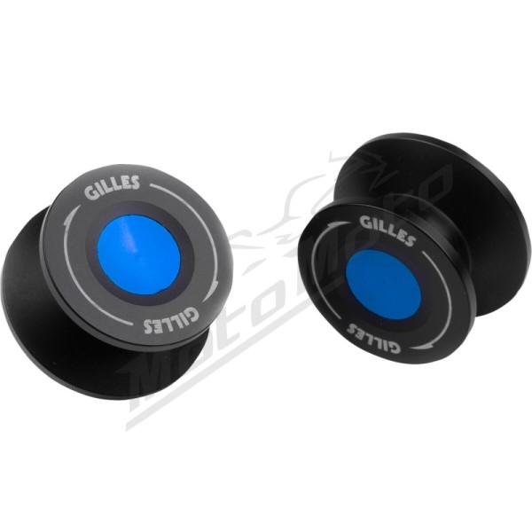 GILLES TOOLING Spool Blue 2pcs M8 Aprilia / Ducati / Honda / Kawasaki / Suzuki / Triumph 600/1250 04-26