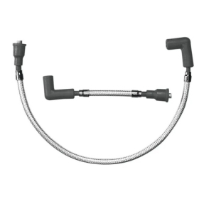 MAGNUM SHIELDING Spark Plug Wires Chrome Harley Davidson FLD / FXDB / FXDBA / FXDF / FXDX / FXDWG 1450/1800 99-17